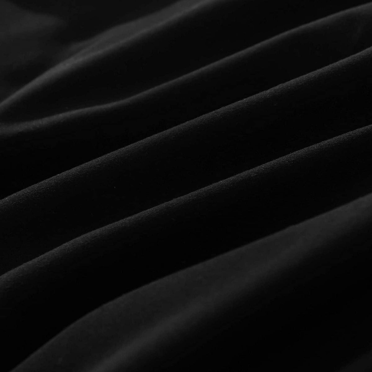 Bettwäsche Set Mikrofaser 200x220 cm Schwarz 2 Kopfkissenbezug 80x80 cm