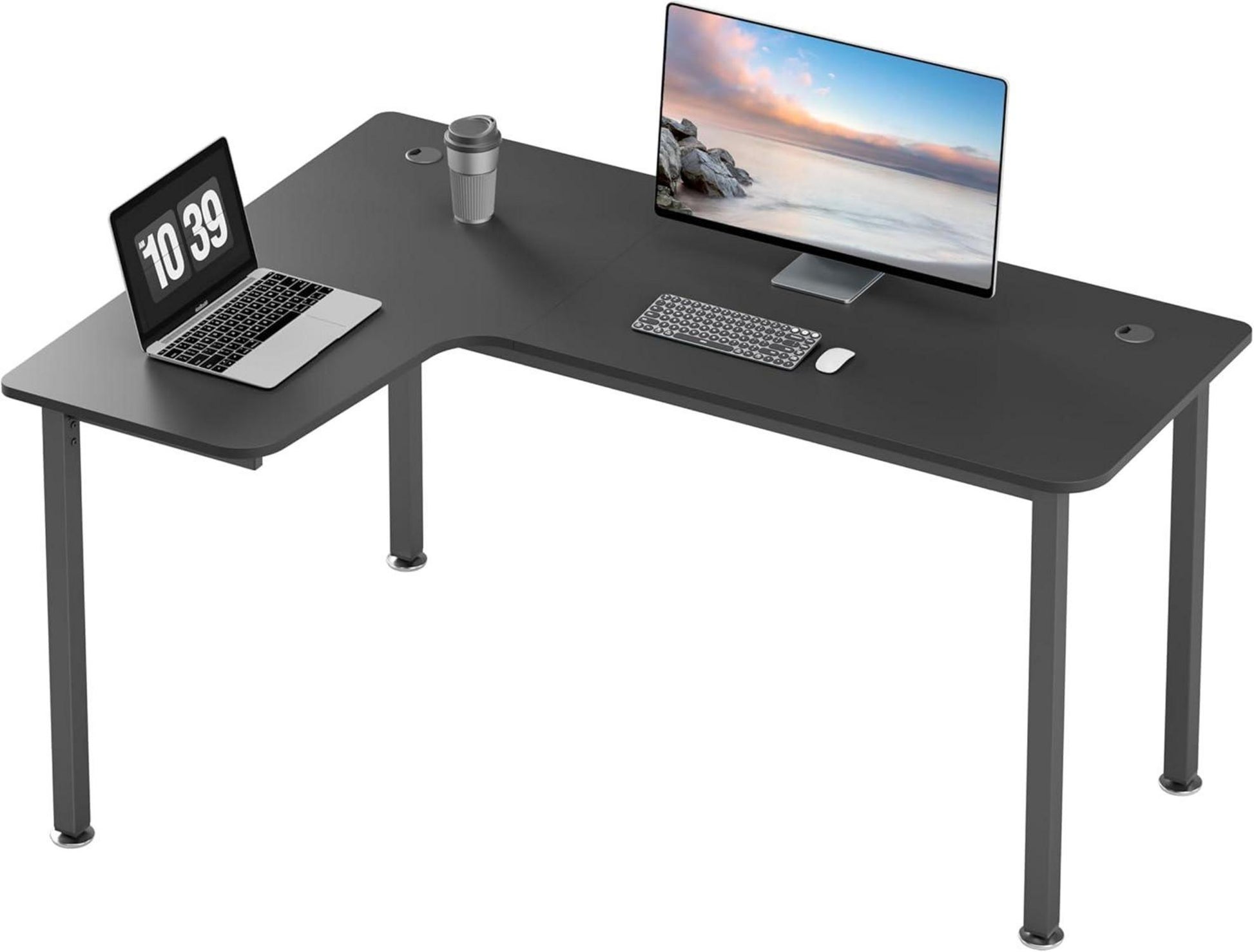 Gaming Schreibtisch 155x110cm L-Form PC Computertisch Büro & Zuhause