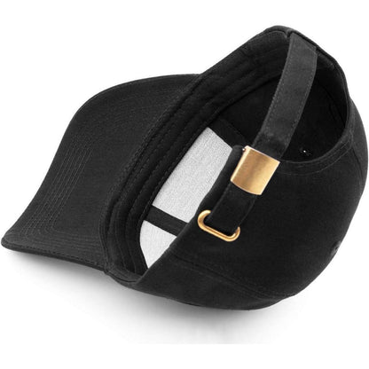 Baumwoll Baseball Cap Damen Herren Verstellbar Atmungsaktiv Schwarz