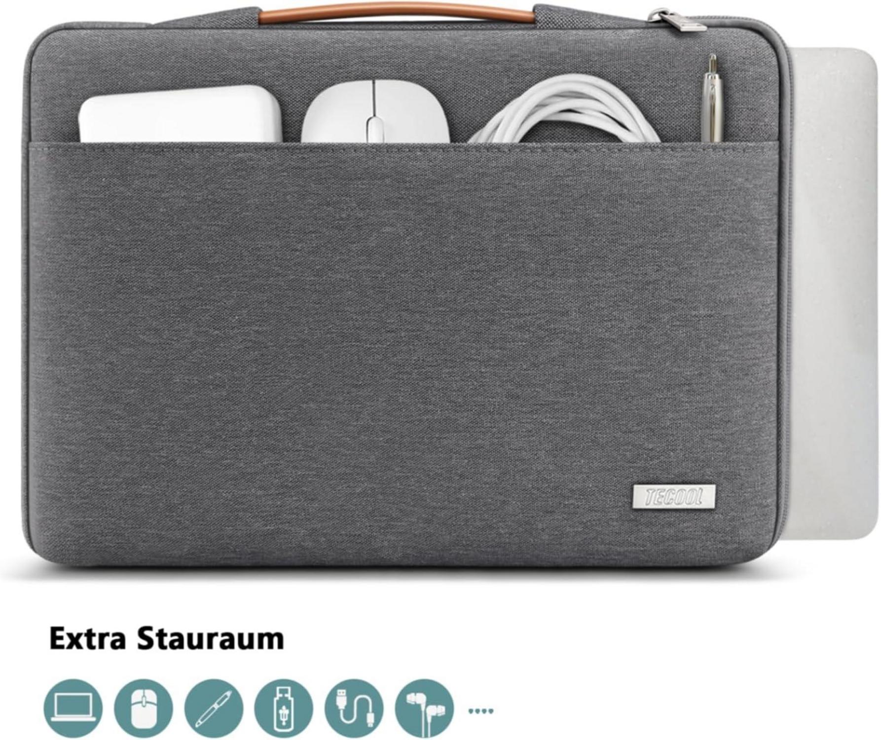 TECOOL 15.6 Zoll Stoßfest Spritzwasserfest Laptoptasche