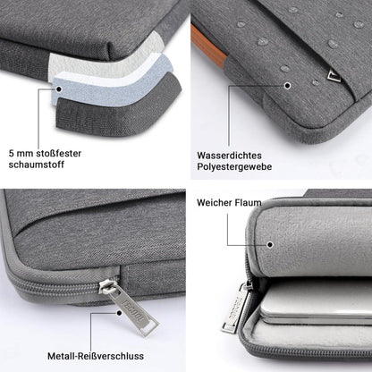 Laptoptasche 15.6 Zoll Stoßfest Spritzwasserfest Dunkelgrau