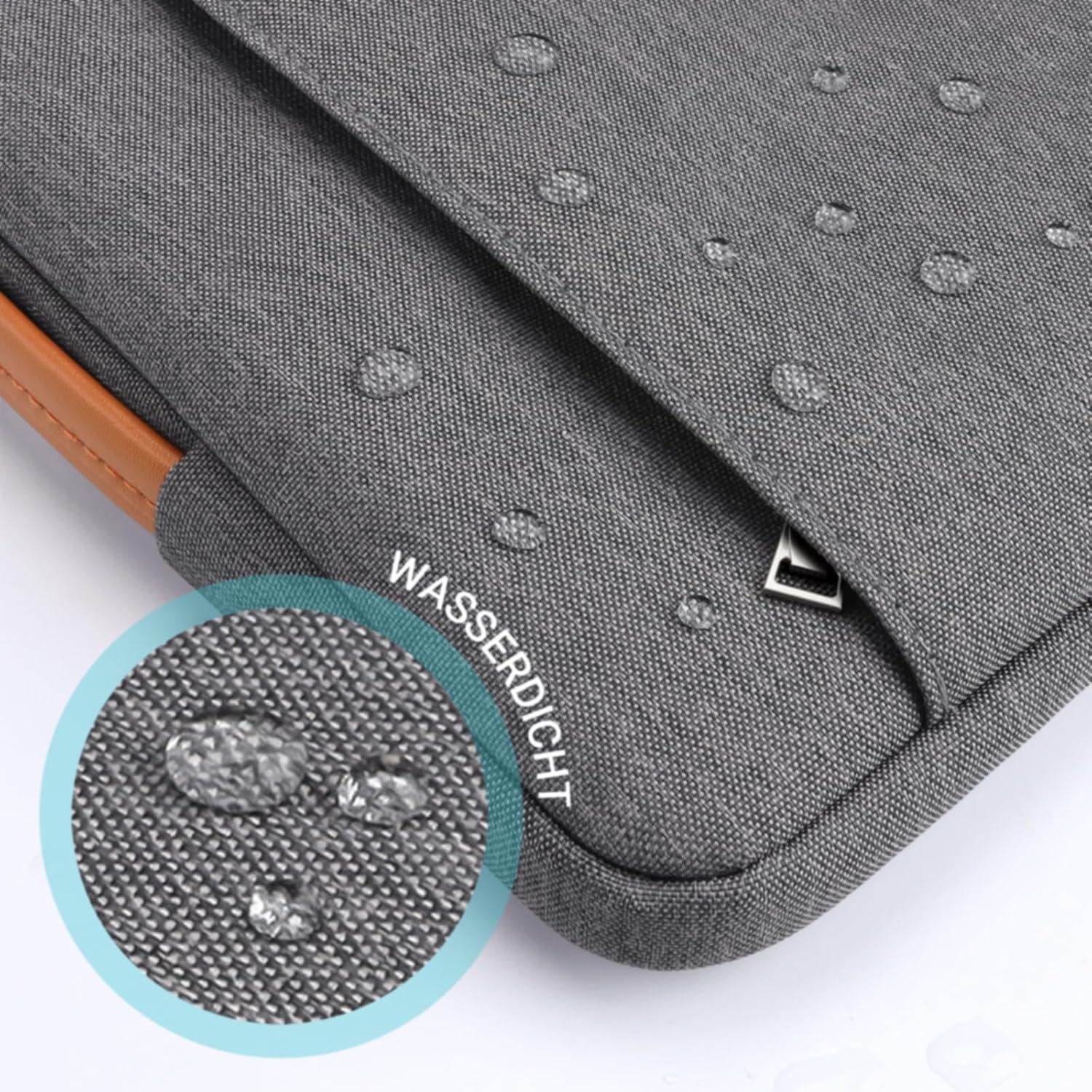 TECOOL 15.6 Zoll Laptoptasche Hülle Dunkelgrau Stoßfest Wasserdicht