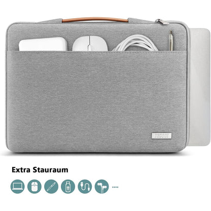 TECOOL 15.6 Zoll Graue Stoßfeste Laptoptasche für Laptop