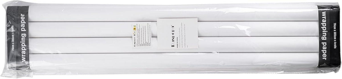 RUSPEPA Geschenkpapier 4 Rollen 76cm x 305cm Silber Blau Glitter Metallic