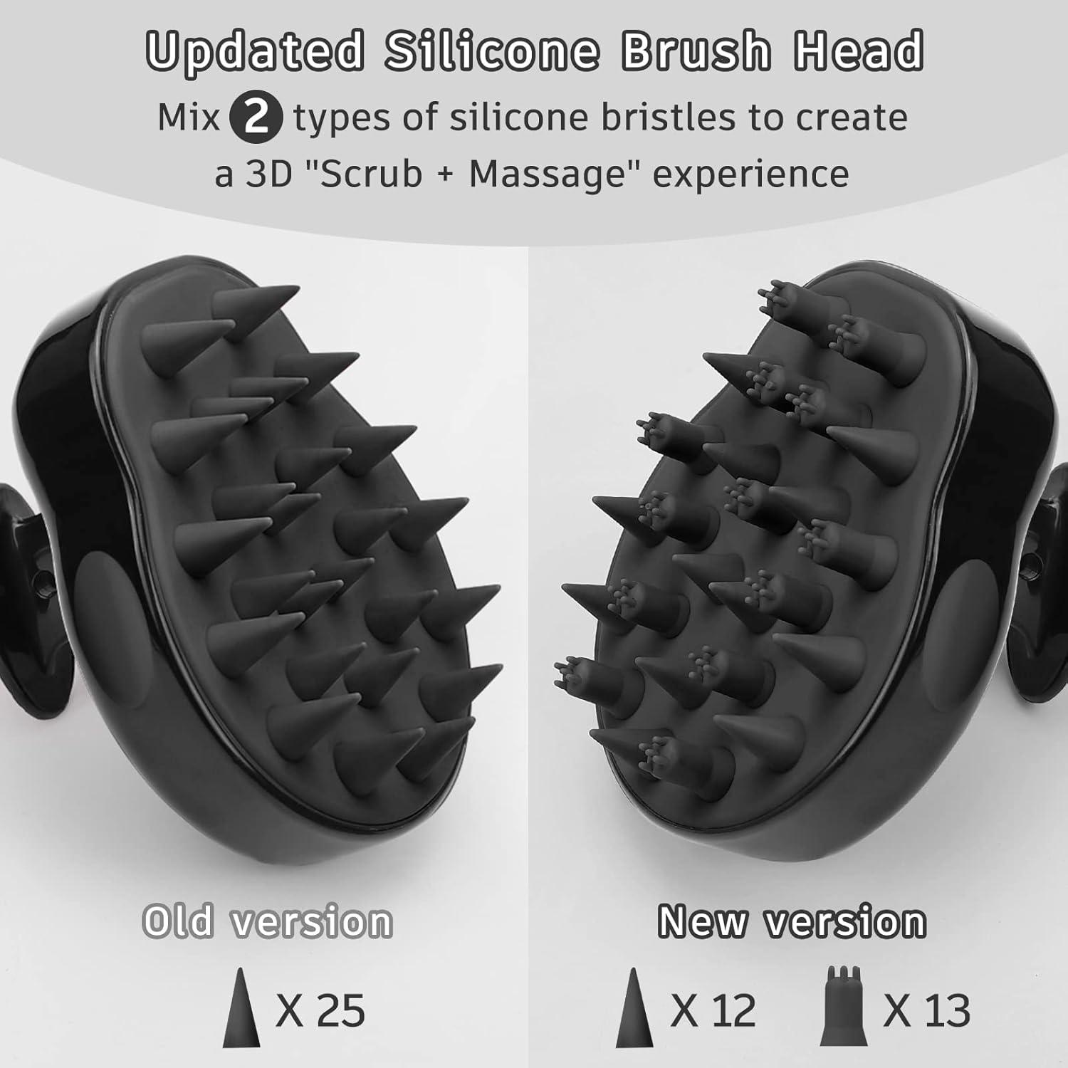 Kopfhaut Massage Bürste mit Silikonborsten für Haarwachstum
