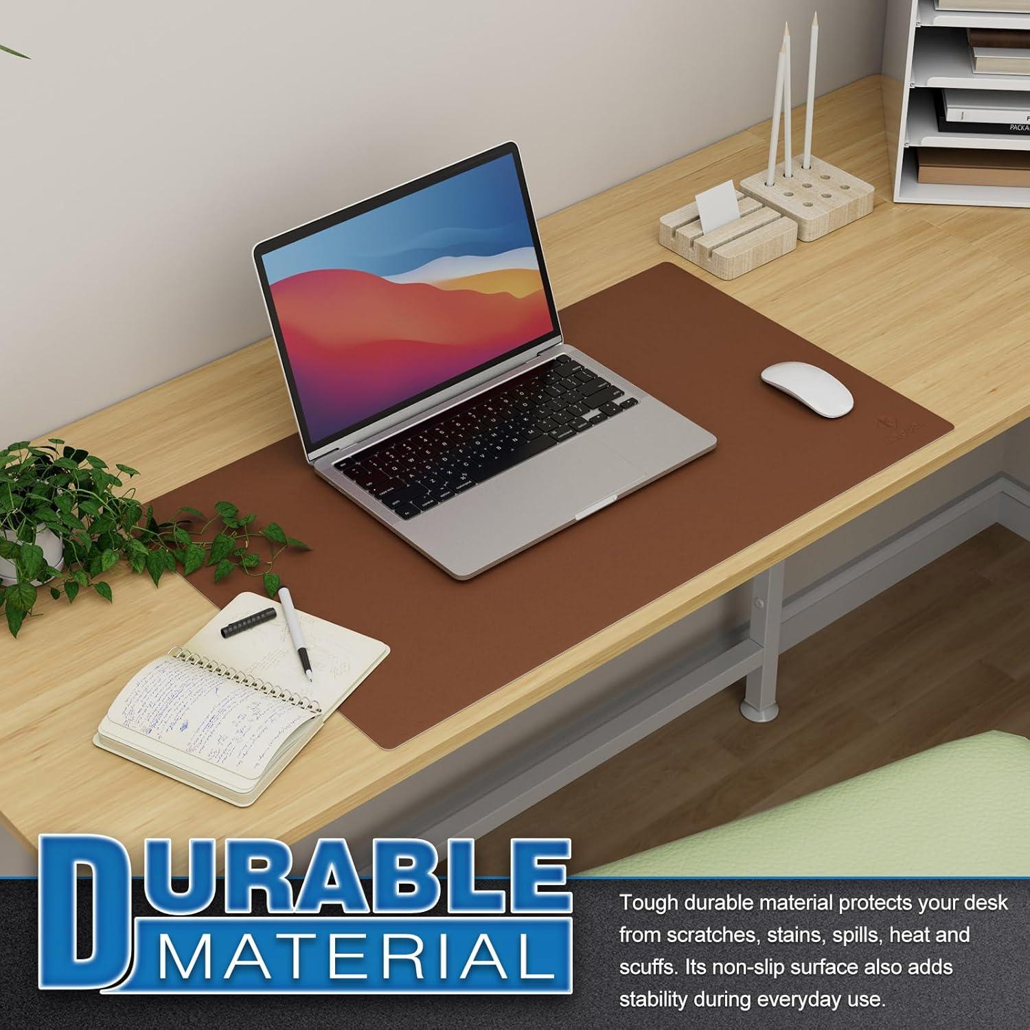 Knodel Tischunterlage Schreibtisch Laptop 60x35cm wasserdicht Dual Braun Grau