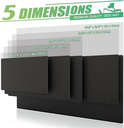 Knodel Tischunterlage 60x35cm Schwarz Wasserdicht PVC Büro Heim