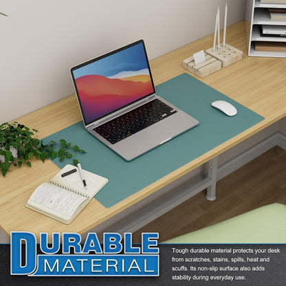 60x35cm PVC Tischunterlage wasserdicht Schreibunterlage doppelseitig Grün/Grau