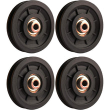 Umlenkrolle 90mm Nylon für Fitnessgeräte, Garagentore, Kabelzug (4 Stück)