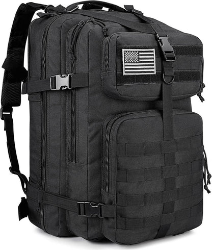 Taktischer Molle Rucksack 50L Schwarz für Camping Trekking