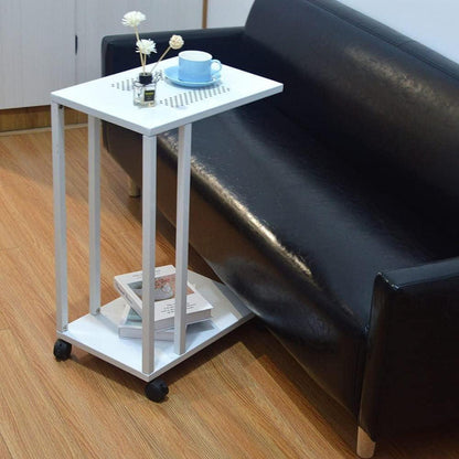 C-förmiger Beistelltisch mit abschließbaren