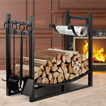 Kaminholzregal 4 Werkzeug 90x78x33cm Brennholzregal Innen Außen