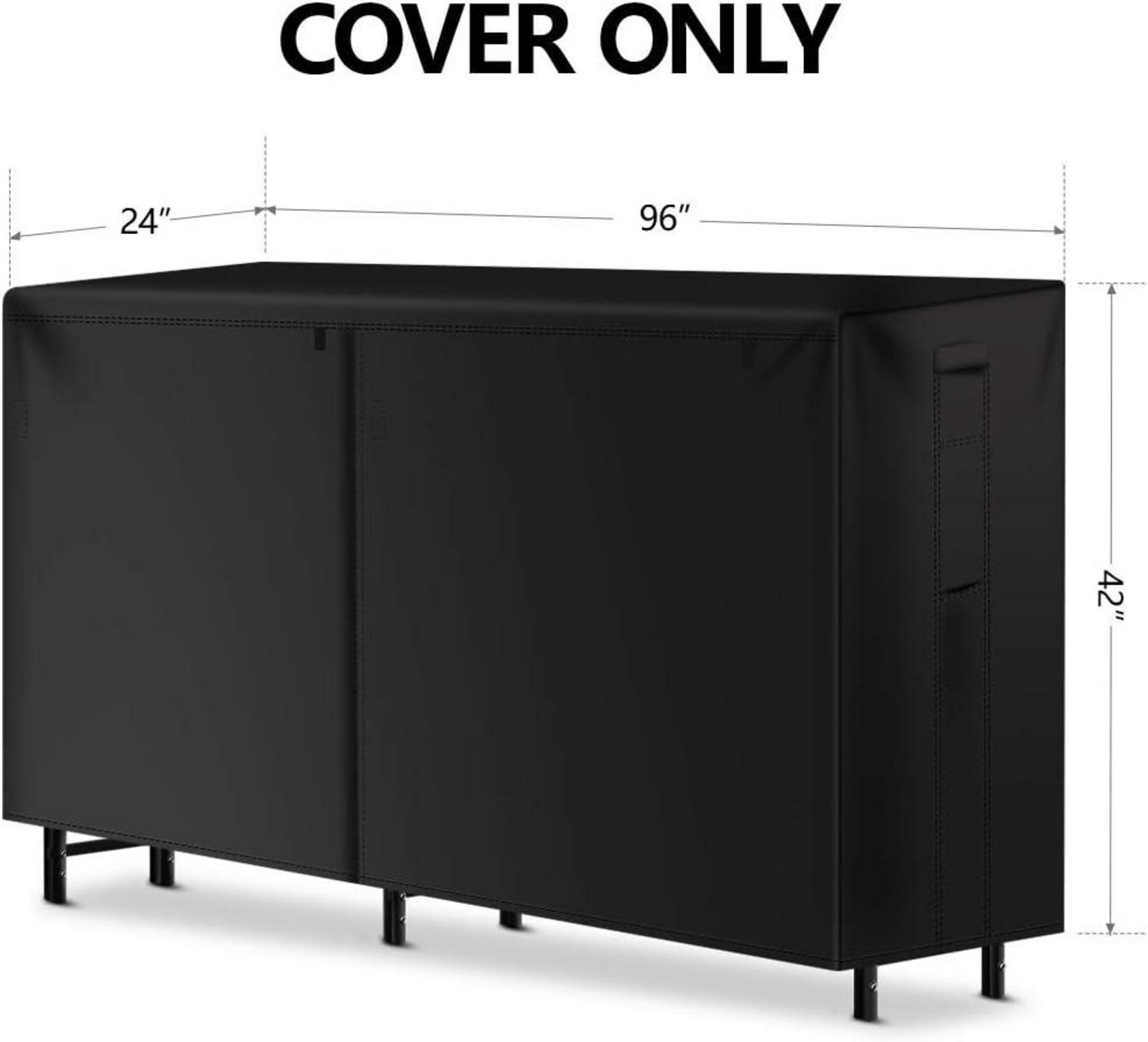 Kaminholzregal Abdeckung 244cm Wasserdicht Oxford-Gewebe Schwarz 8ft
