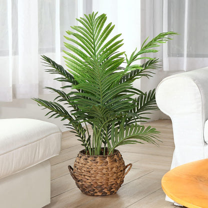 Kunstpalme Areca 90cm grün Künstliche Pflanze im Topf Fake
