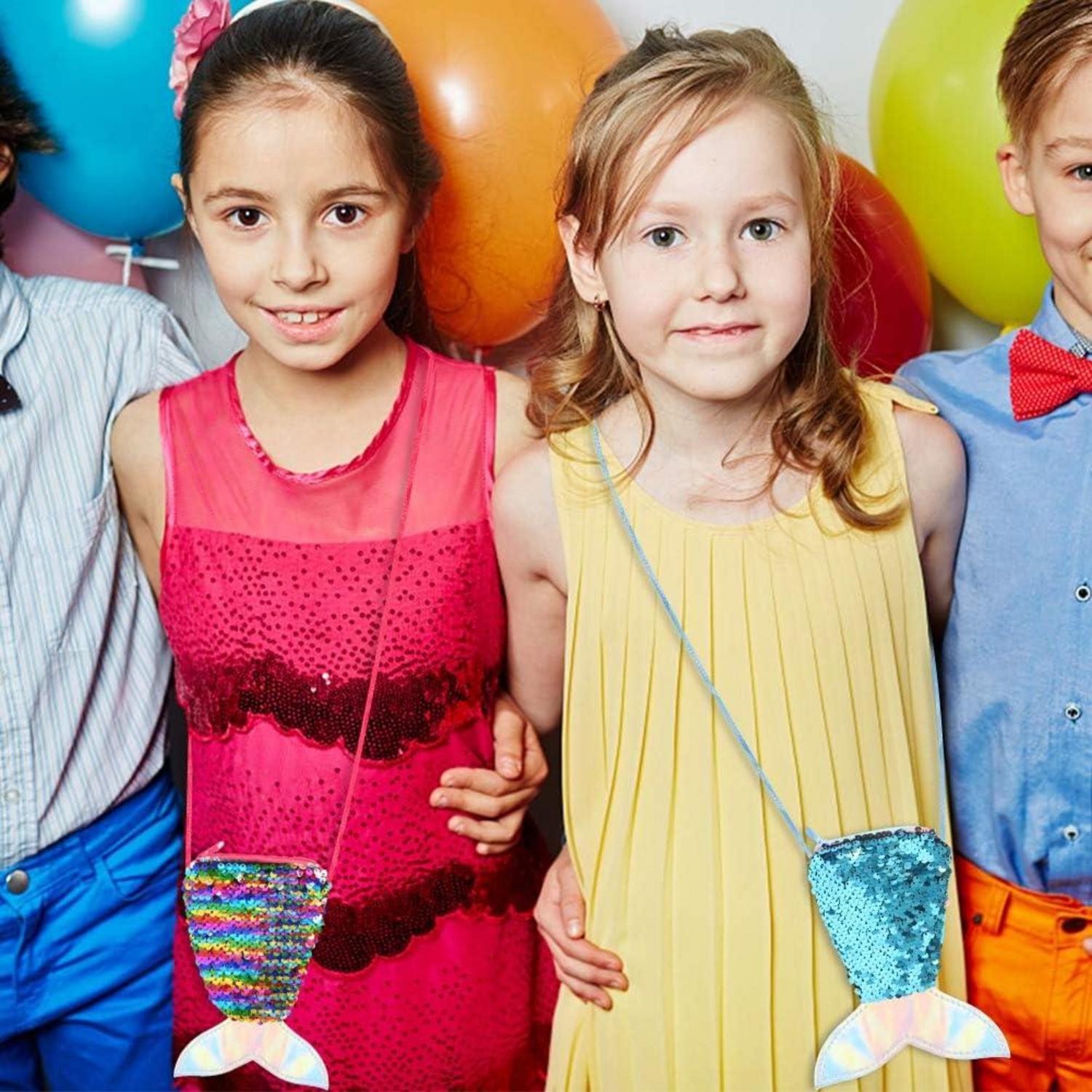 Meerjungfrau Pailletten Geldbörse Kinder Geburtstag Party 6 Stück