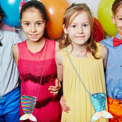 Meerjungfrau Pailletten Geldbörse Kinder Geburtstag Party 6 Stück