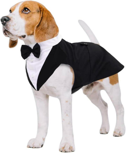 Hunde Smoking Anzug mit Fliege, Halloween Hochzeit Party, S-XXL