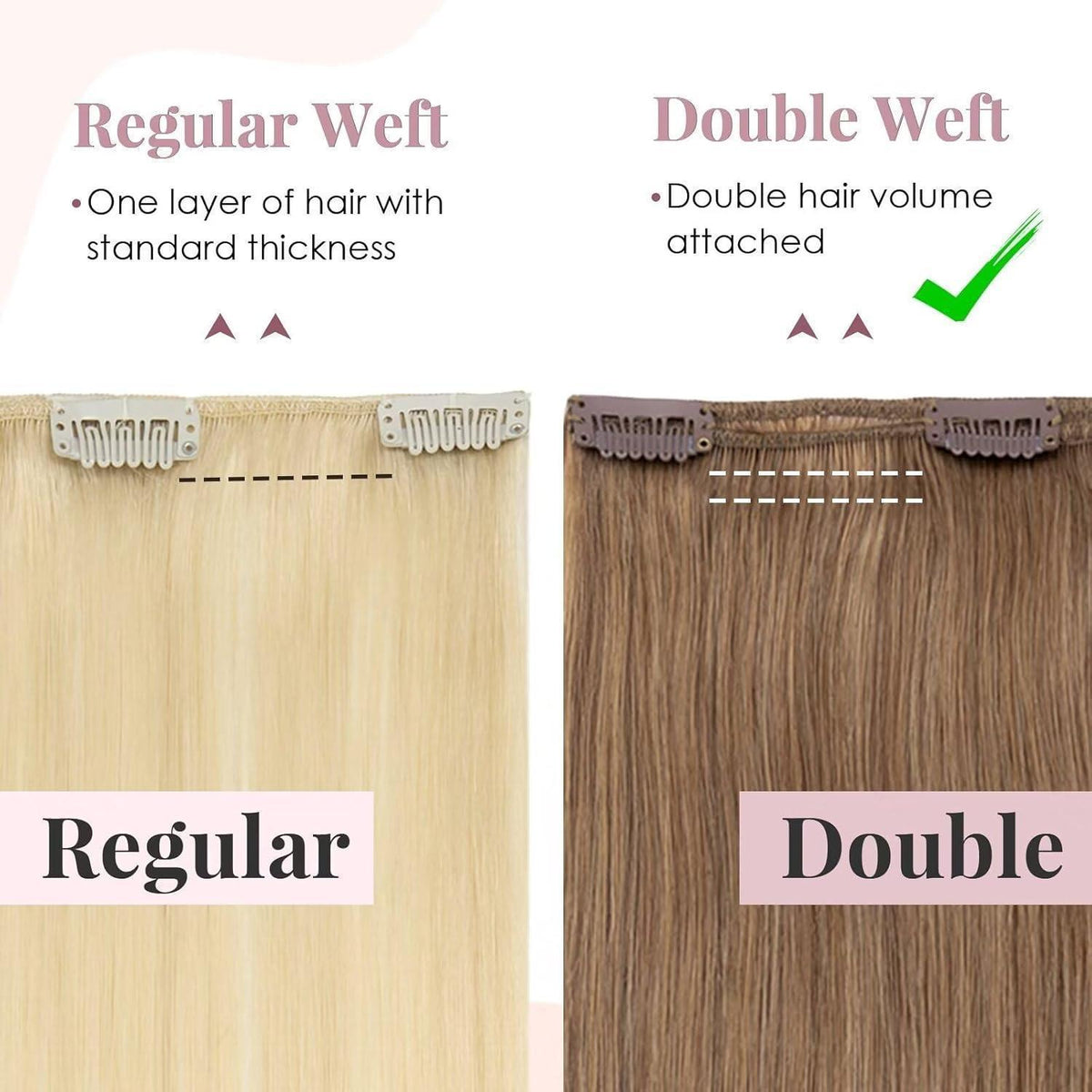 Echthaar Clip-Ins Blond 35cm – Remy Hair, Volle Länge