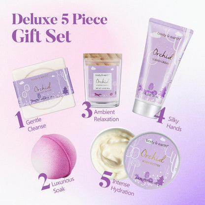 Geschenkbox Orchideenduft – 5tlg. Beauty Set für Frauen