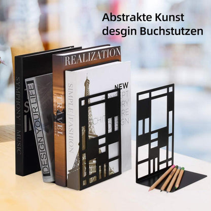 INNOPLUS Buchstützen Metall schwarz 3 Paar - Robuste