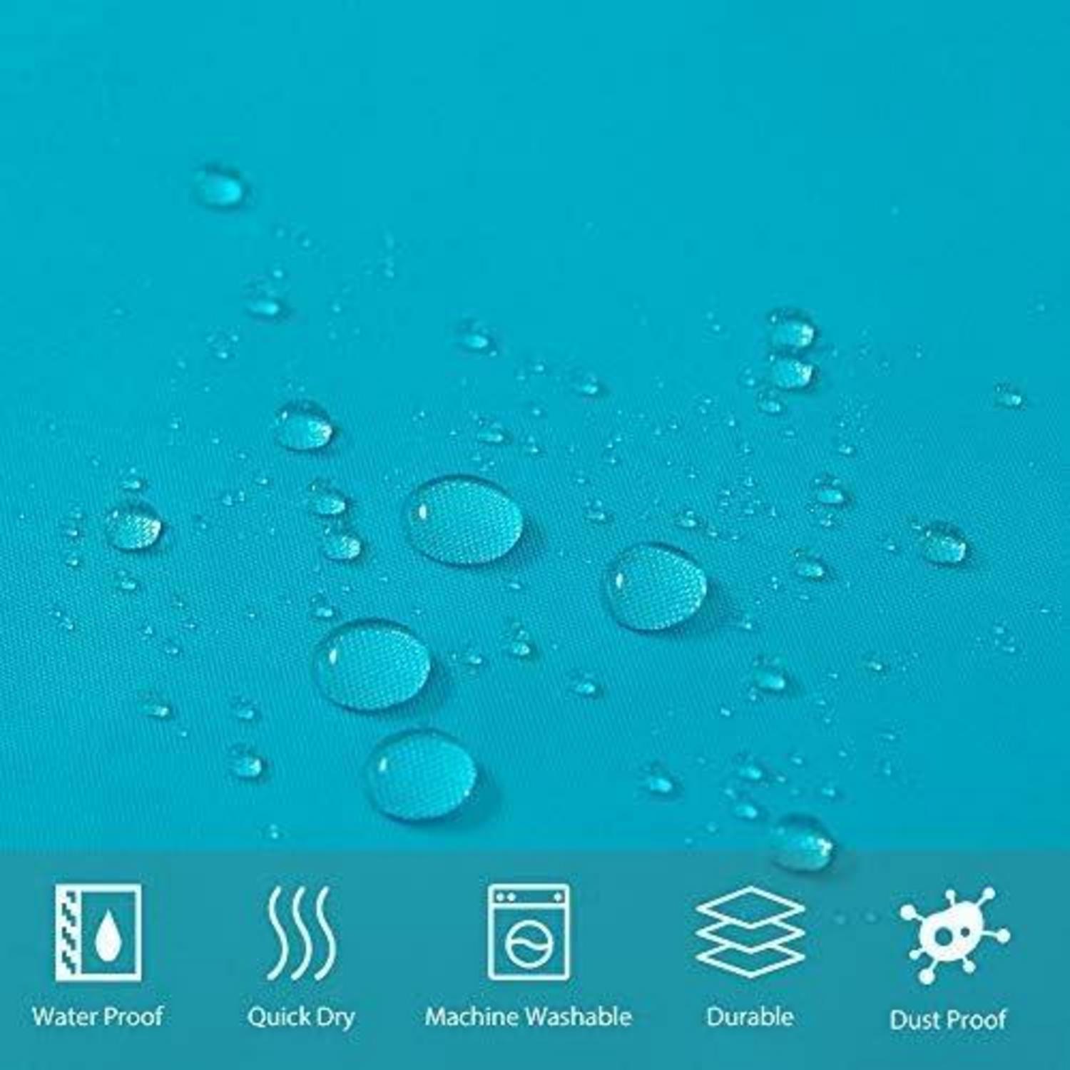 Duschvorhang 120x180 Textil Polyester Aquamarine Schimmelresistent