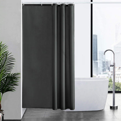 Duschvorhang Textil Anti-Schimmel Wasserdicht Waschbar Dunkelgrau