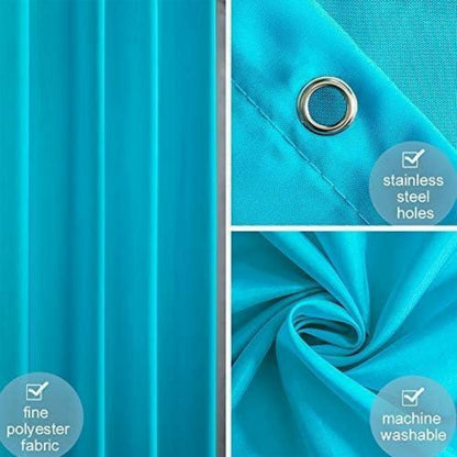 Duschvorhang Textil Anti-schimmel Wasserdicht Polyester Aquamarine