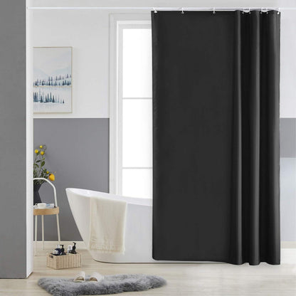 Duschvorhang Schwarz 120x180 Textil Polyester Schimmelresistent
