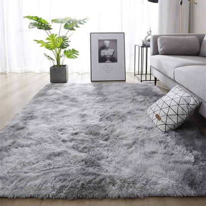 Weicher Shaggy Teppich Grau 160x200cm Anti-Rutsch Flauschiger Fußmatte