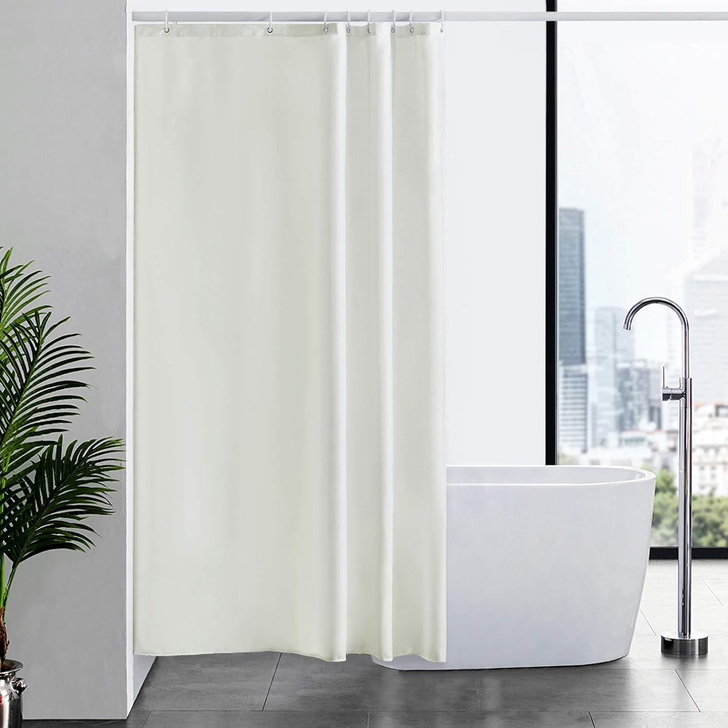 Duschvorhang Anti-schimmel Textil wasserabweisend Waschbar Beige