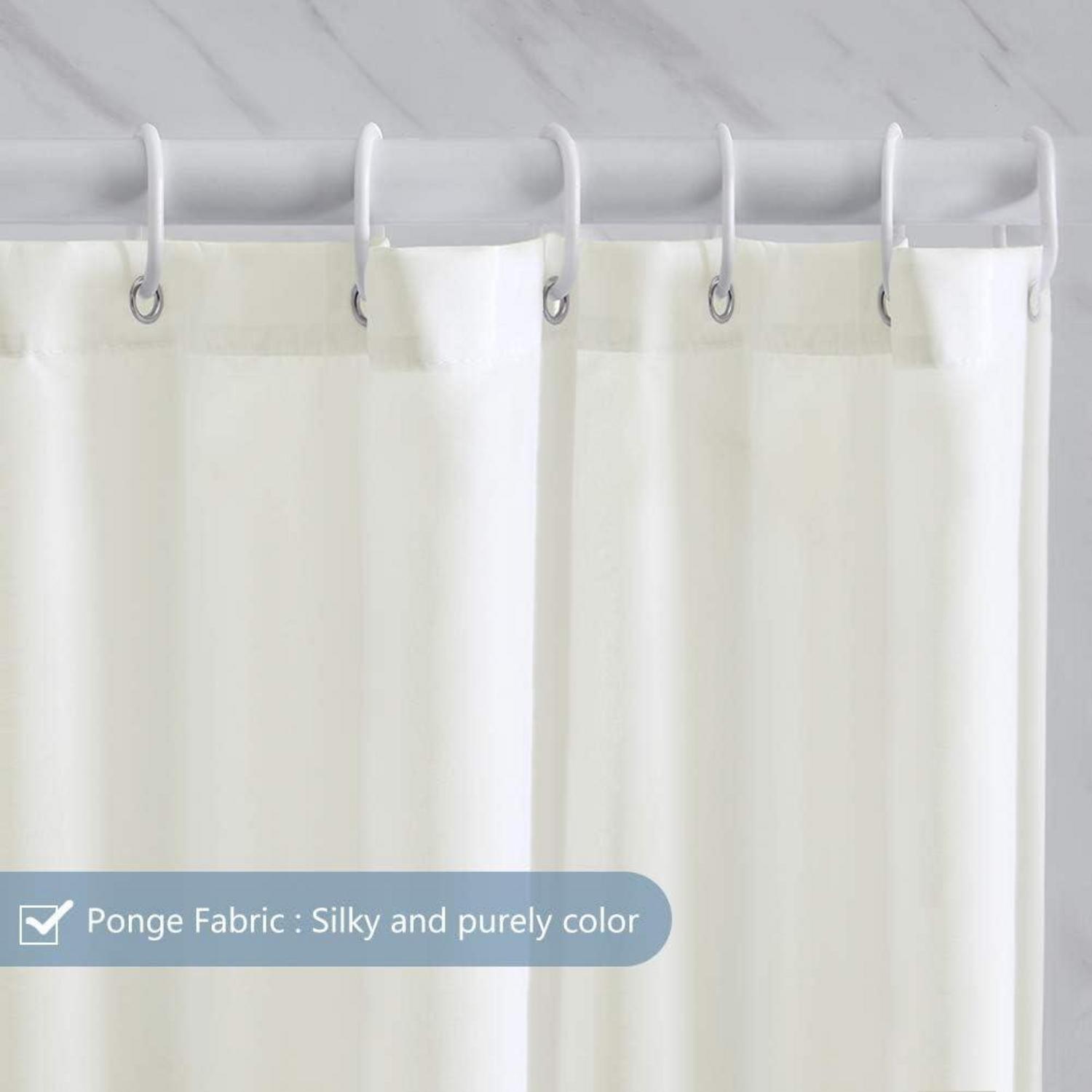 Duschvorhang Textil Anti-schimmel Wasserdicht Beige