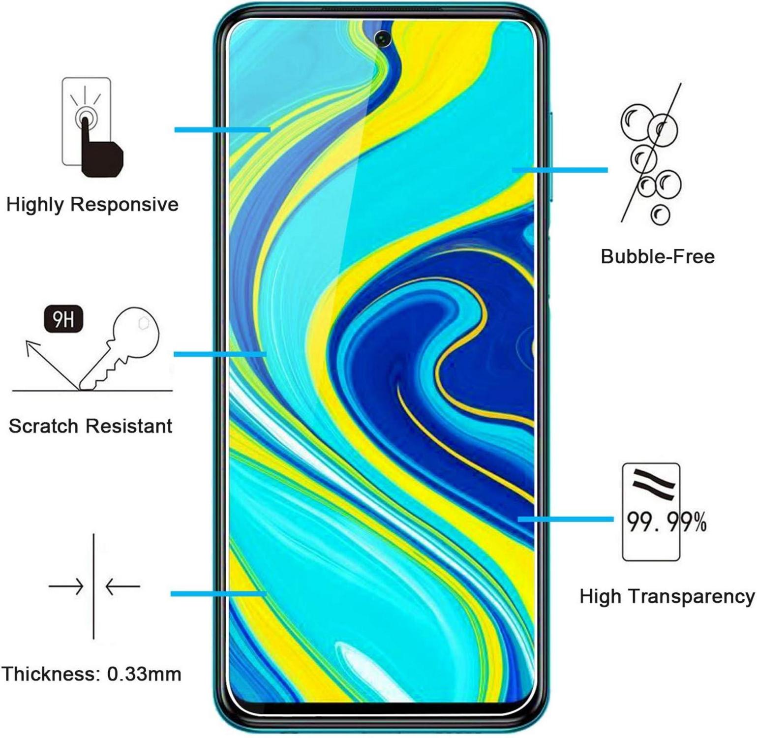 Panzer Schutz Glas Xiaomi Redmi Note 9S 9 Pro Max 9H Härte
