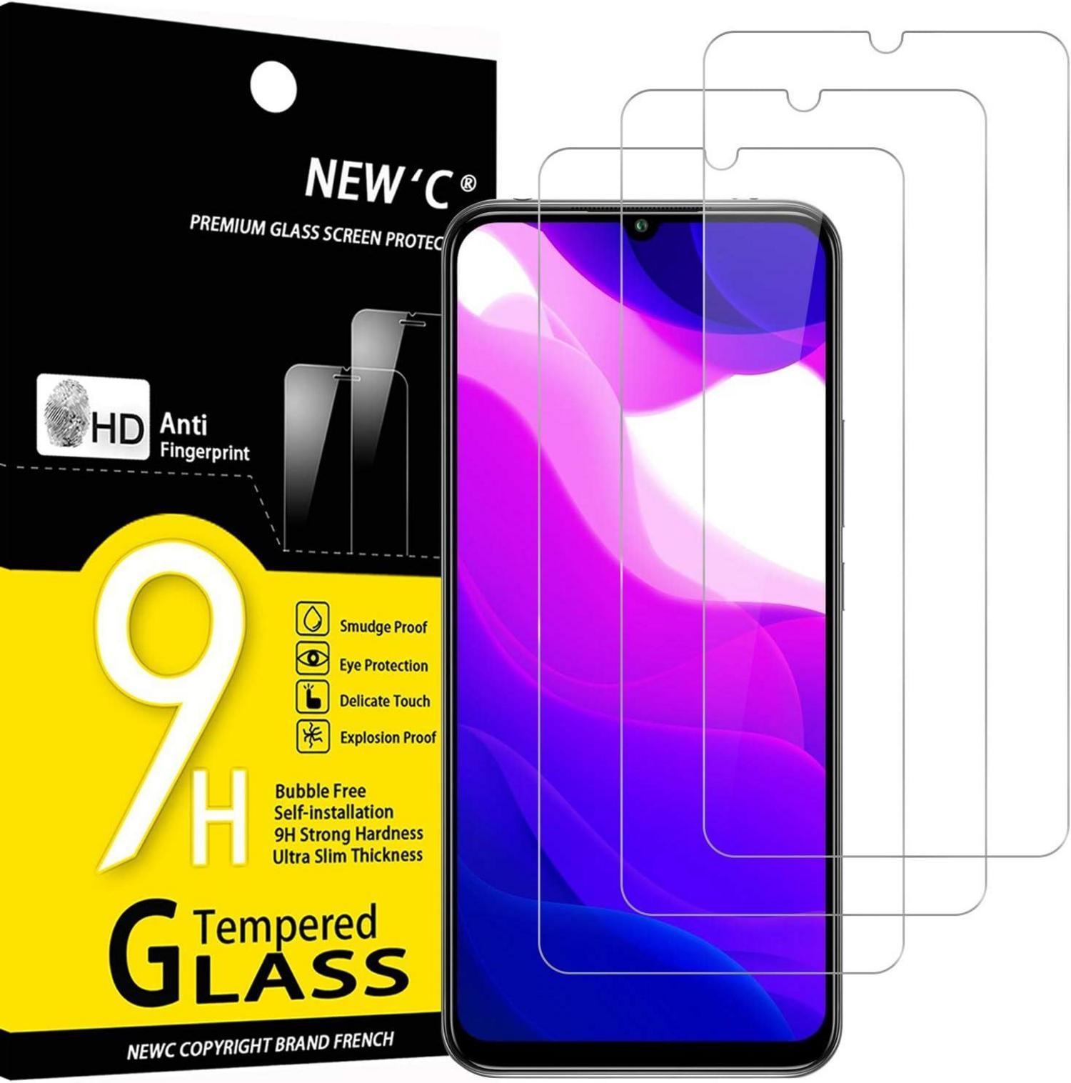 Panzer Schutz Glas Xiaomi Mi 10 Lite 3er Pack 9H Härte Displayfolie