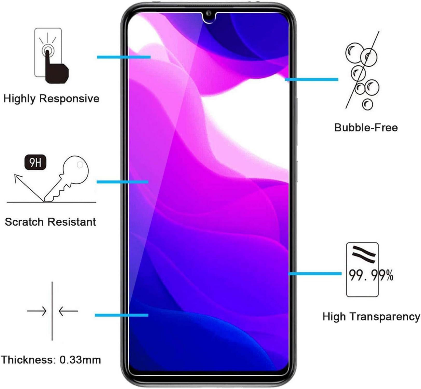 Panzer Schutz Glas für Xiaomi Mi 10 Lite, 9H Härte, HD