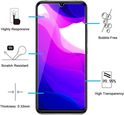 Panzer Schutz Glas für Xiaomi Mi 10 Lite, 9H Härte, HD