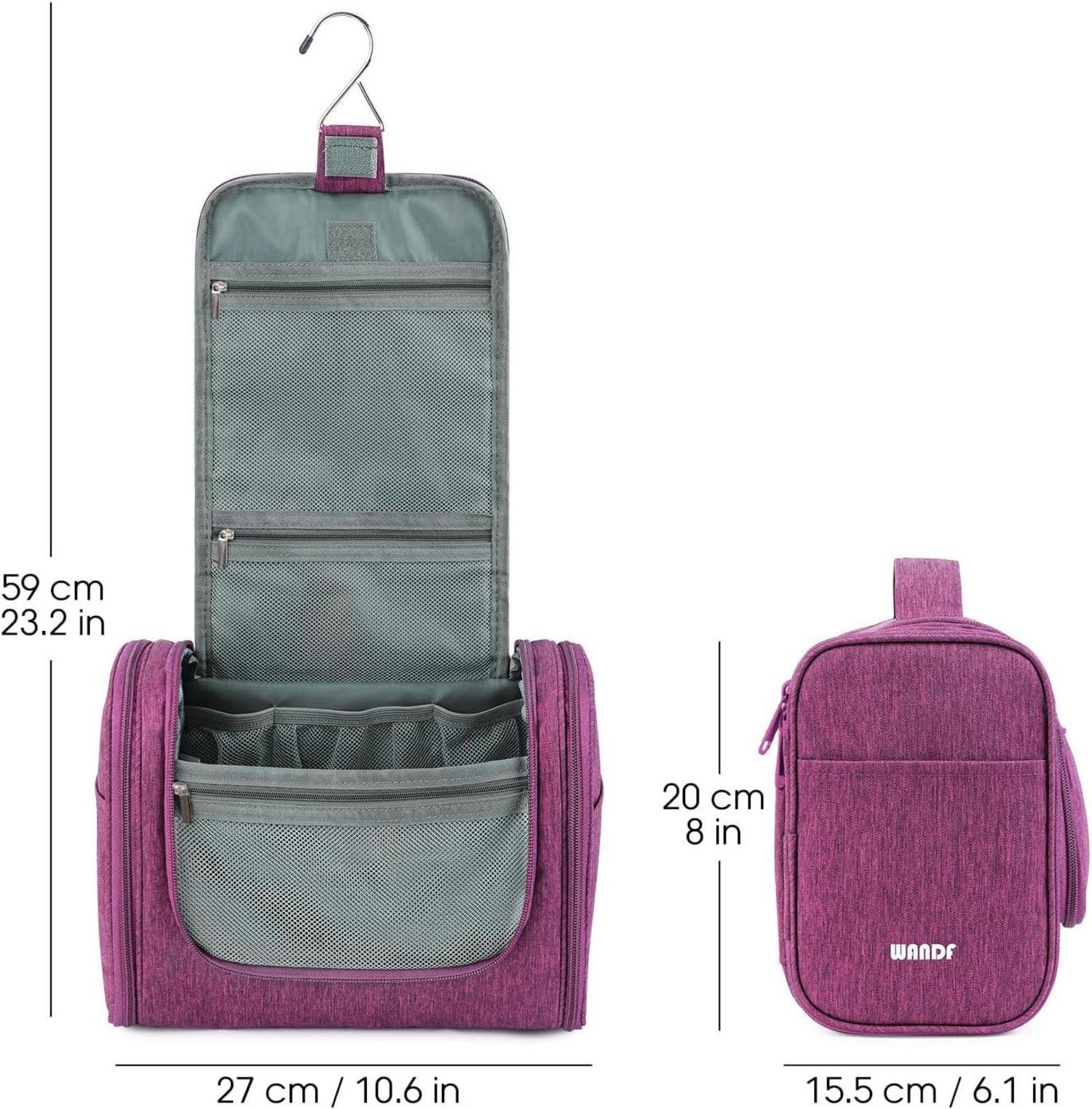 Große Kulturtasche zum Aufhängen Reisen Camping 8,3 L Lila