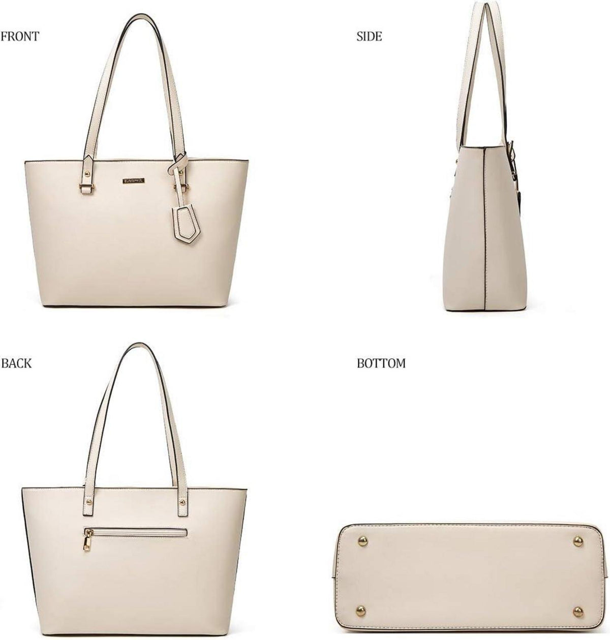 Damen Handtasche Tote Schultertasche Umhängetasche Geldbörse 4-teilig
