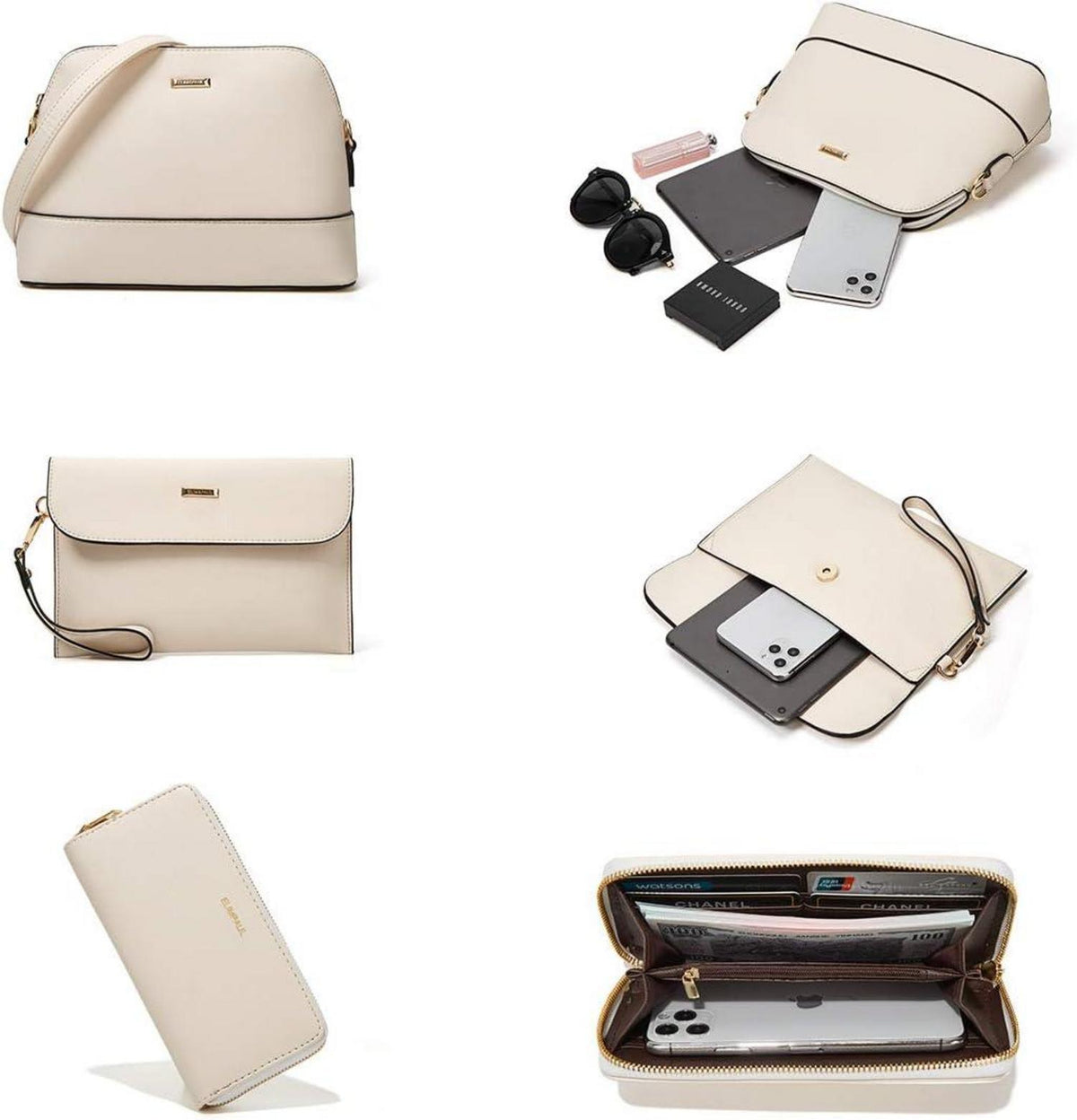 Damen Handtasche Tote Schultertasche Umhängetasche Geldbörse Set