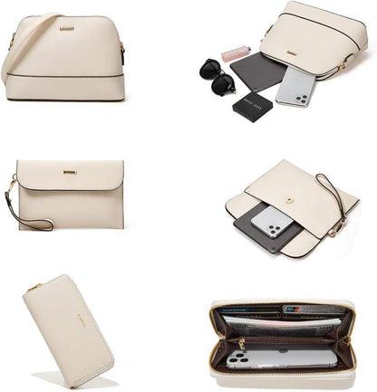 Damen Handtasche Tote Schultertasche Umhängetasche Geldbörse Set