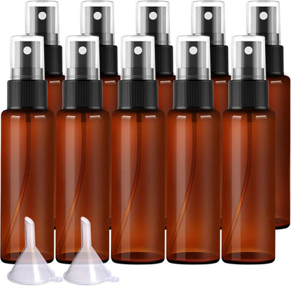 10 x 30ml Pump Sprühflasche mit Trichter - Zerstäuber 30ml