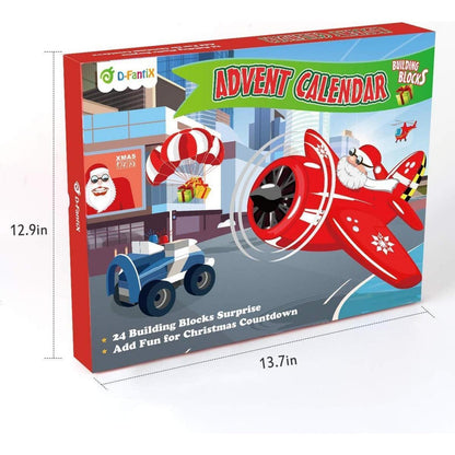 D-FantiX Weihnachts-Adventskalender mit Fahrzeugen 24 Tage