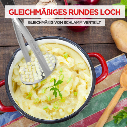 Edelstahl Kartoffelstampfer für Kartoffelbrei und Gemüsestampfer