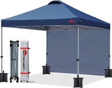 Pop-up Pavillon 3x3m mit Seitenwand marineblau & Zubehör