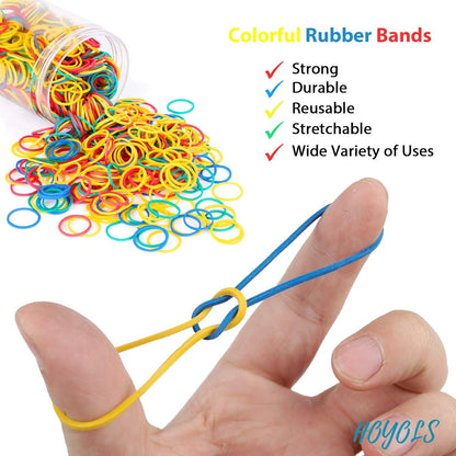 Kleine Gummibänder Haarzubehör 1000 Stk. Multicolor wiederverwendbar