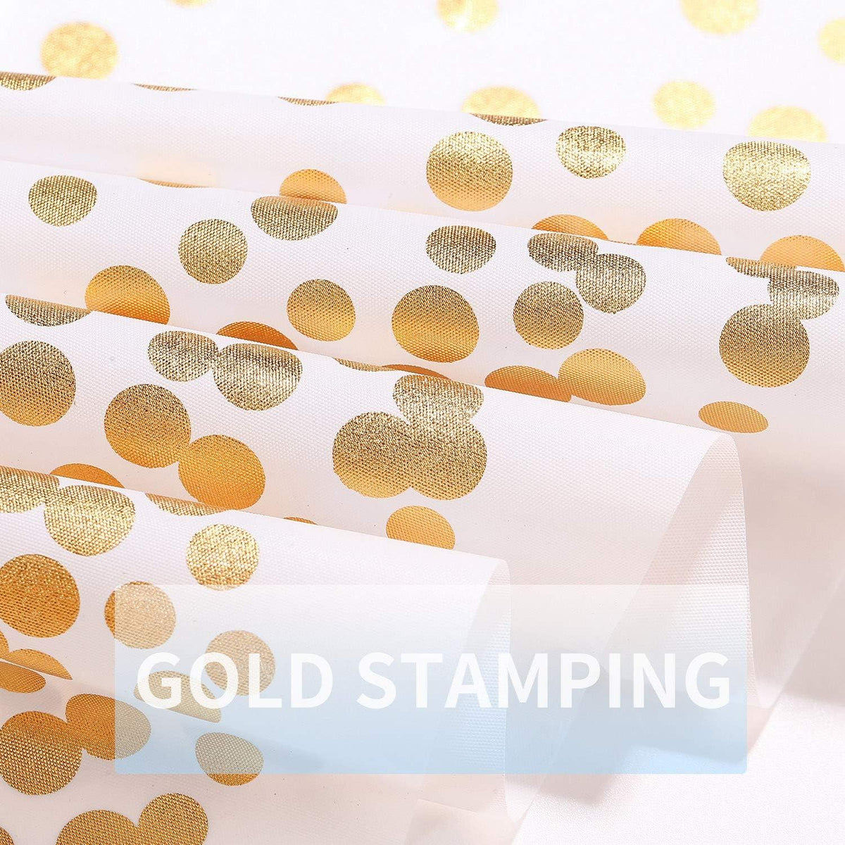 4er Pack Weiß Gold Party Tischdecke 137x274 cm Rechteck