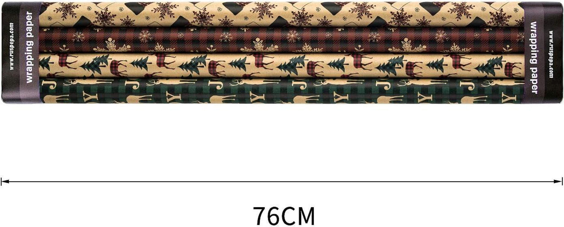 Weihnachtsgeschenkpapier Kraftpapier Rot Grün Plaids Christmas 4
