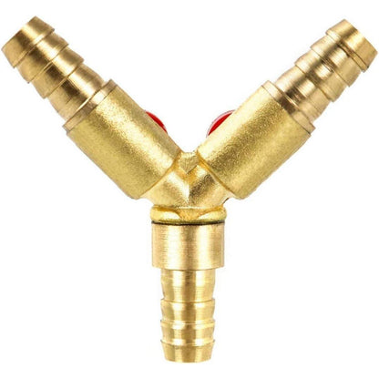 QWORK® 3 Wege Schlauchverbinder Messing 10mm Splitter