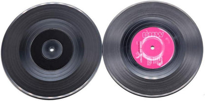 Vinyl Schallplatten Untersetzer Set Retro Stil Getränke Matte