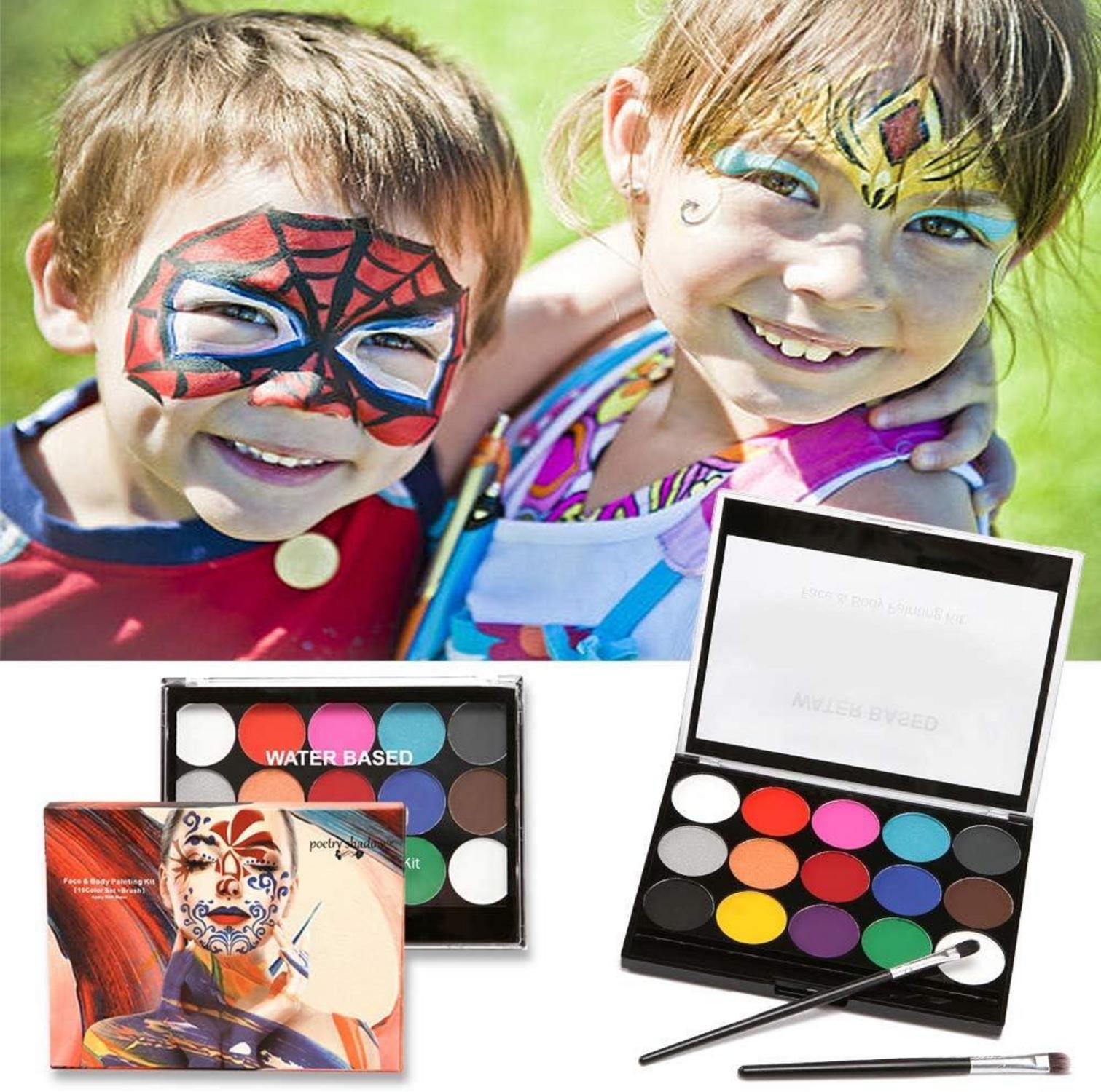 Halloween Kinderschminke Set mit 15