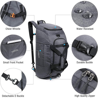 40L Faltbare 3-Wege-Reisetasche Sporttasche mit Schuhfach
